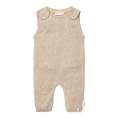 Little Dutch Knitted One-Piece - Soft Beige Melee-Bodysuits-Soft Beige Melee-NB | Natural Baby Shower