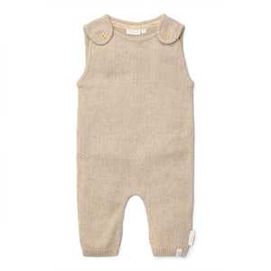 Little Dutch Knitted One-Piece - Soft Beige Melee-Bodysuits-Soft Beige Melee-NB | Natural Baby Shower