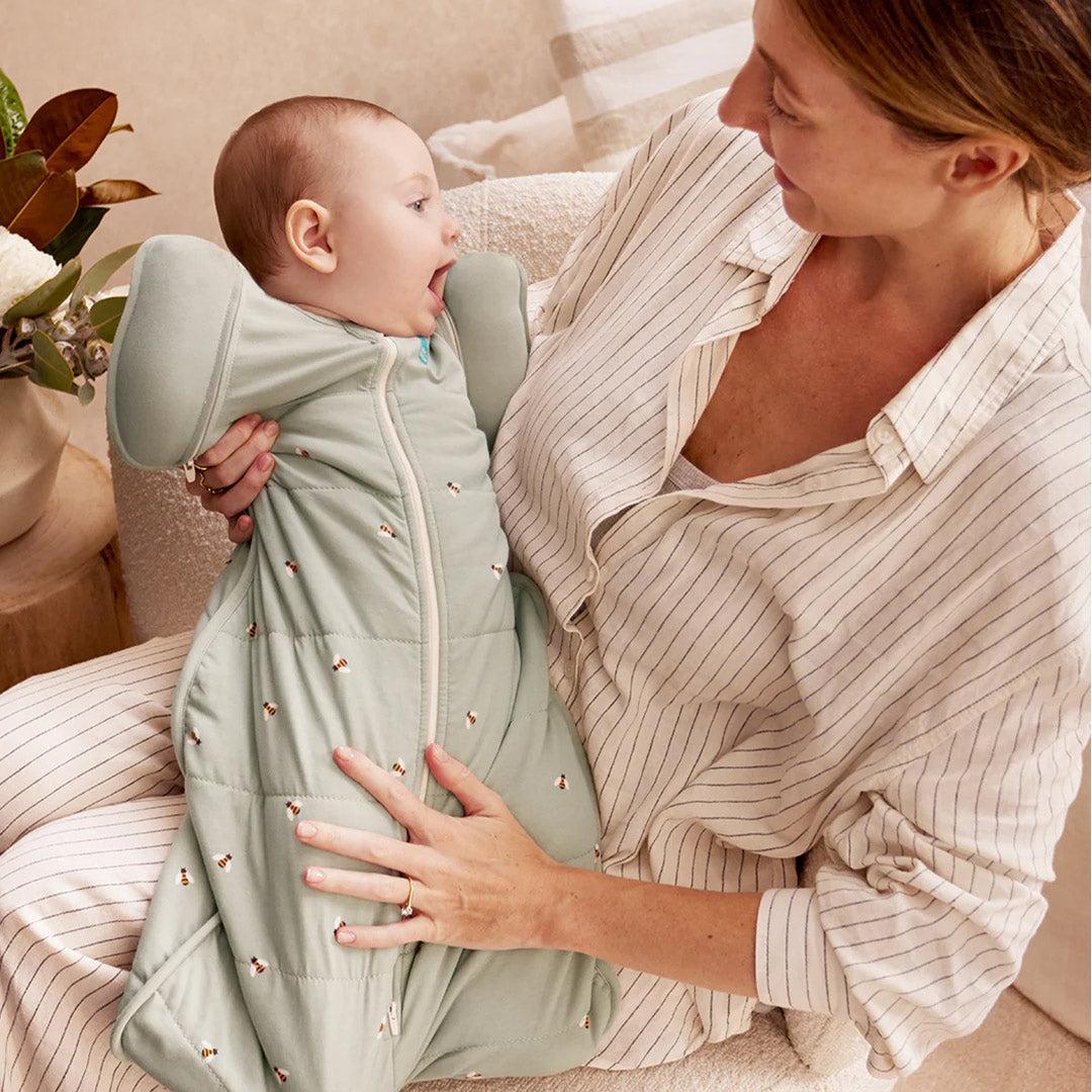 Love to Dream Swaddle Up Transition Bag (2.5 Tog) - Bees Olive-Sleeping Bags-Bees Olive-M | Natural Baby Shower