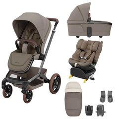 Maxi-Cosi Fame Premium + Emerald 360 Pro Bundle-Travel Systems-Twillic Black-Black | Natural Baby Shower