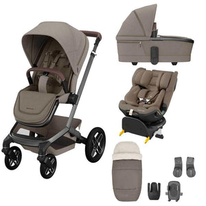 Maxi-Cosi Fame Premium + Emerald 360 Pro Bundle-Travel Systems-Twillic Black-Black | Natural Baby Shower