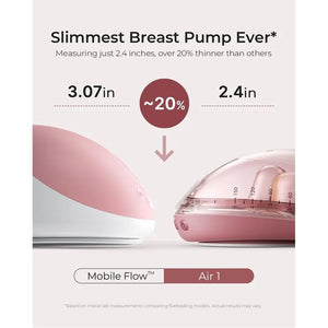 Momcozy Air 1 Ultra-slim Double Breast Pump - Pink / White-Breast Pumps-Pink / White- | Natural Baby Shower