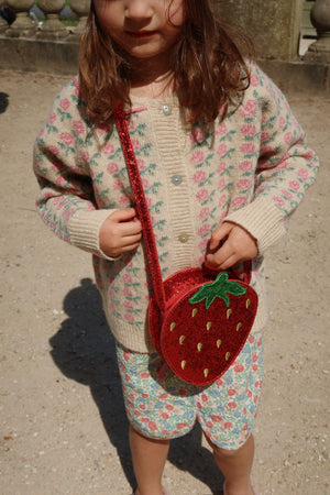 Konges Sløjd Girls Tut Strawberry Shoulder Bag in Red (15cm)