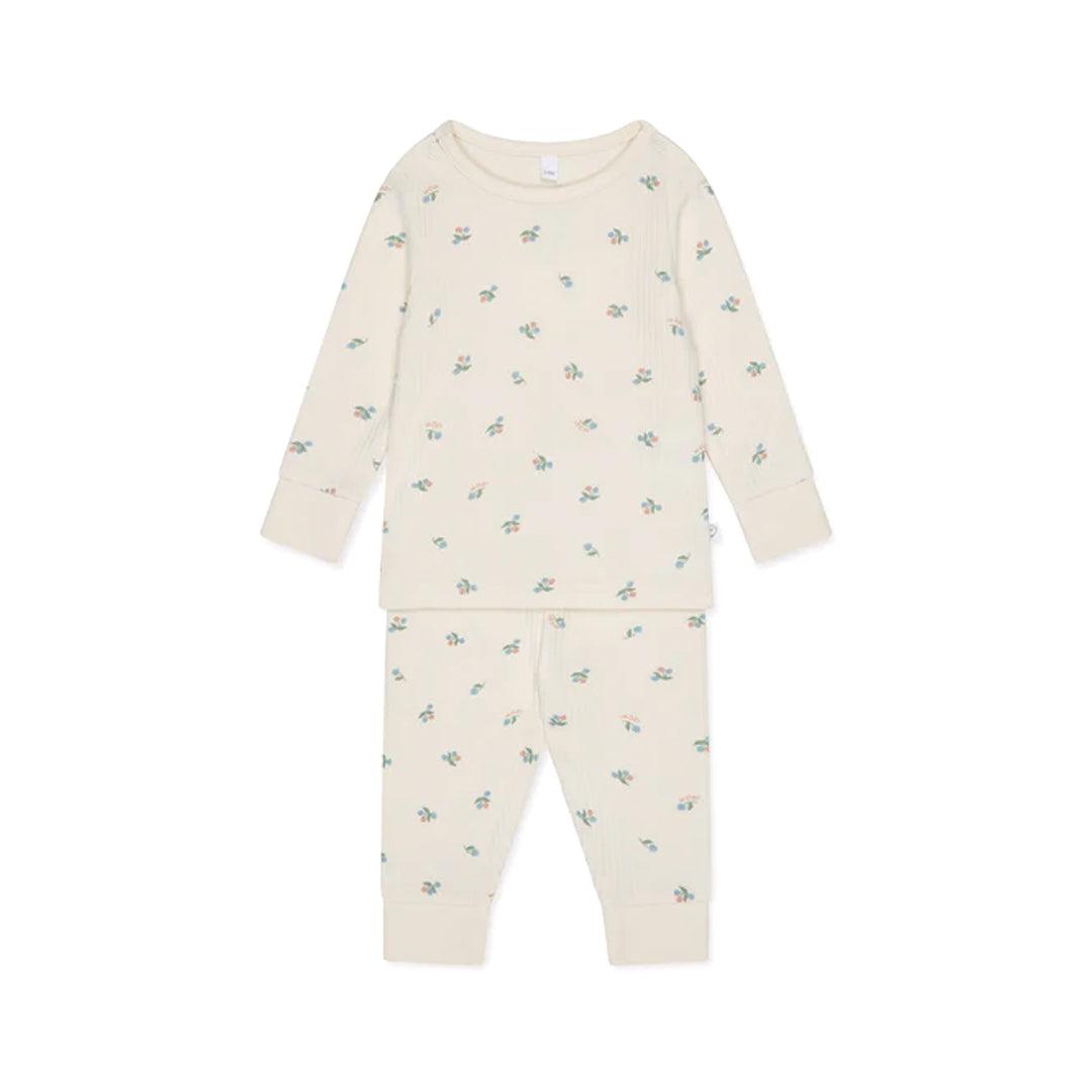 MORI Ribbed Floral Print Pyjamas - Floral Print-Pyjamas- | Natural Baby Shower