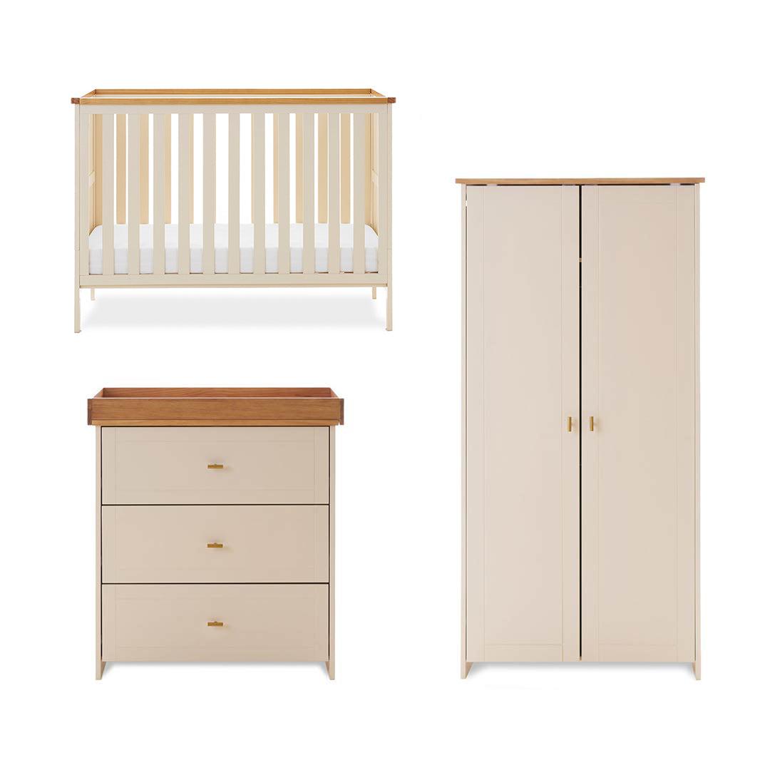 Obaby Evie Mini 3 Piece Room Set - Cashmere-Nursery Sets-Cashmere-No Mattress | Natural Baby Shower