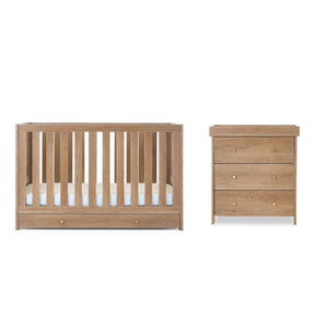 Obaby Nika 2 Piece Room Set & Under Drawer - Oak-Nursery Sets-Oak-One Size | Natural Baby Shower