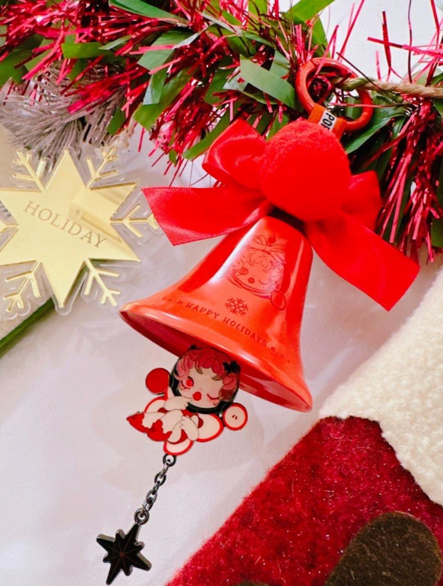 Pop Mart - Оригинальная елочная игрушка Skullpanda Happy Holidays