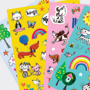 Rachel Ellen - Cats & Dogs Sticker Çıkartma Kitapları