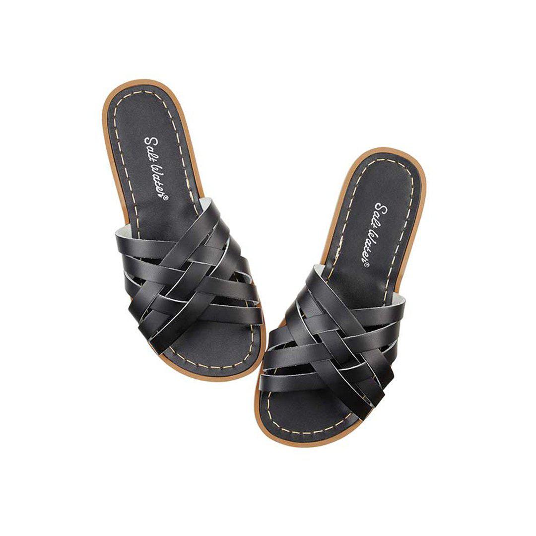 Outlet - Salt-Water Women's Sandals - Retro Slide - Black-Adult Sandals-Black-SW 4 Adult (UK 3) | Natural Baby Shower