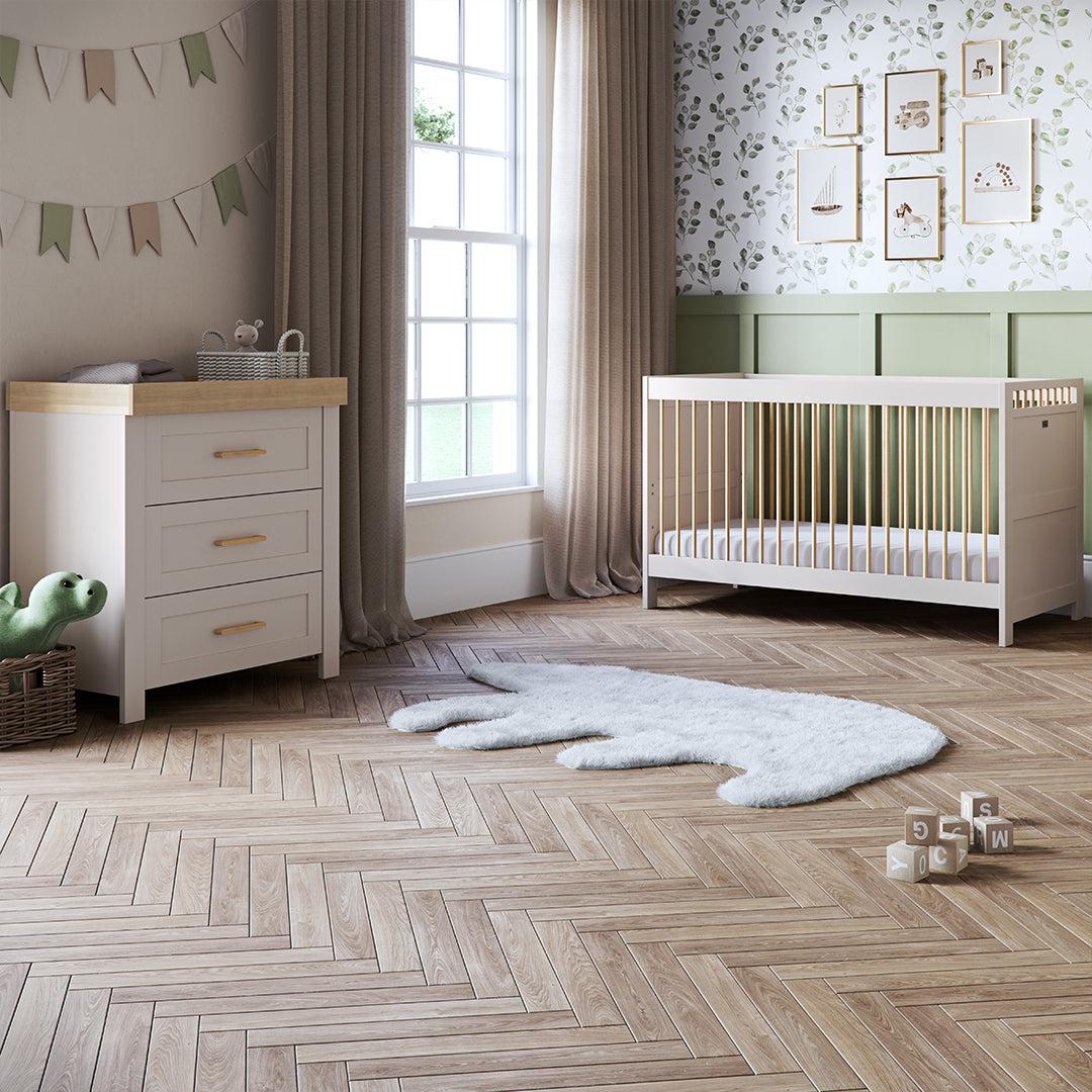 Silver Cross Seville Cot Bed - Cashmere Oak-Cot Beds-Cashmere Oak- | Natural Baby Shower