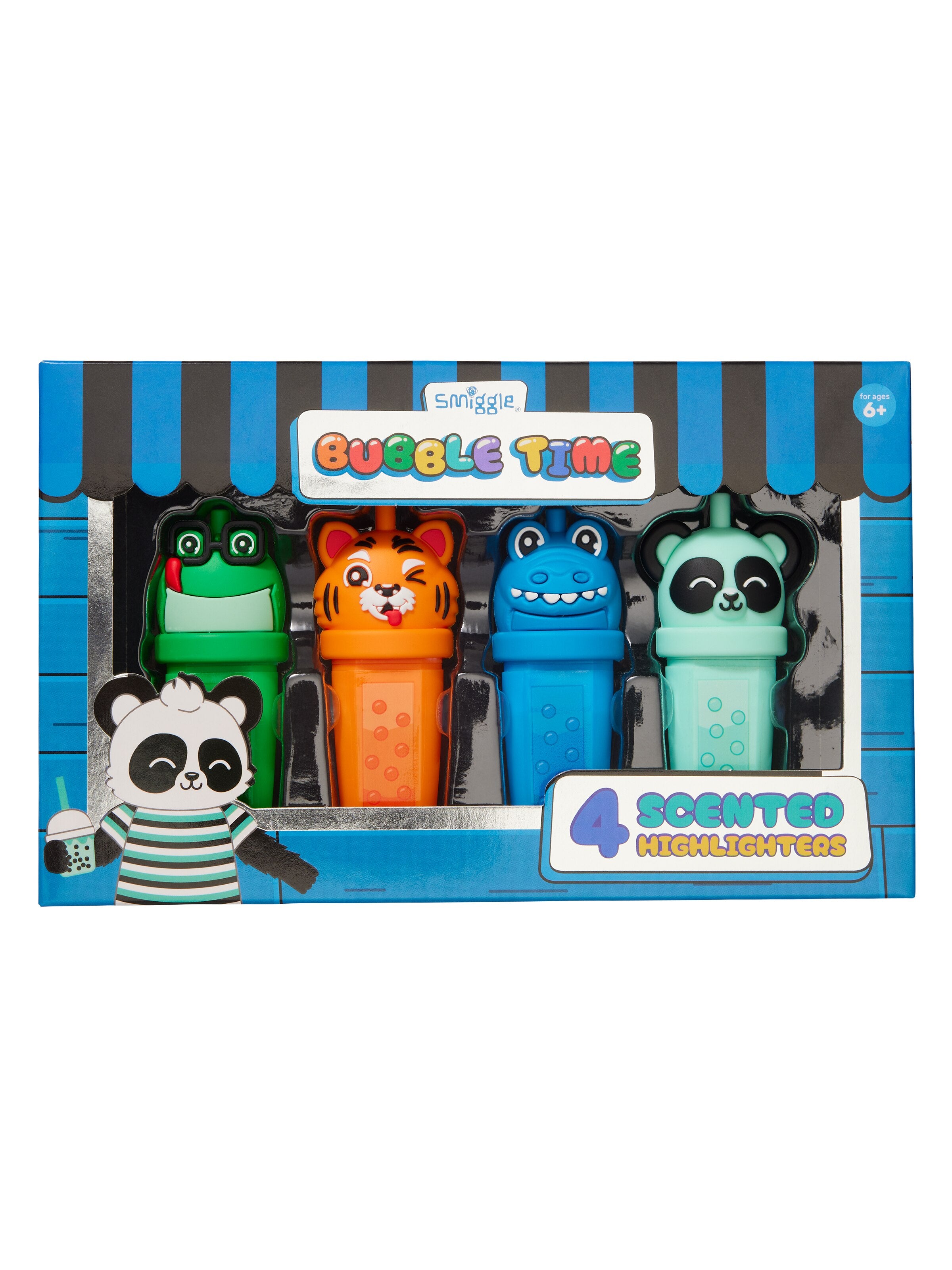 Smiggle - Bubble Time Фосфоресцирующий маркер 4-шт. набор ручек