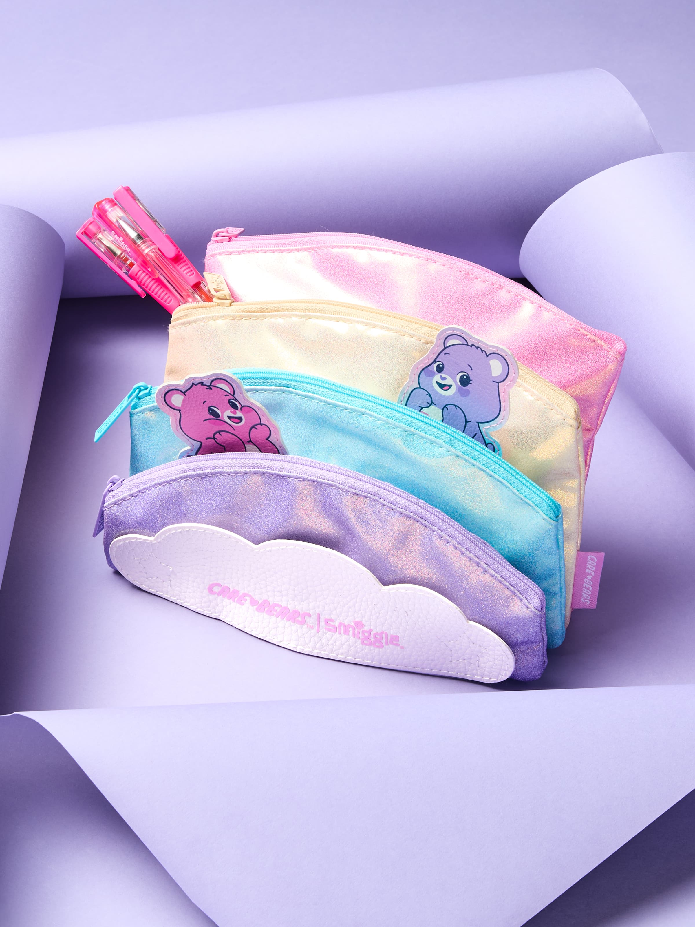 Smiggle - Пенал с множеством карманов Care Bears