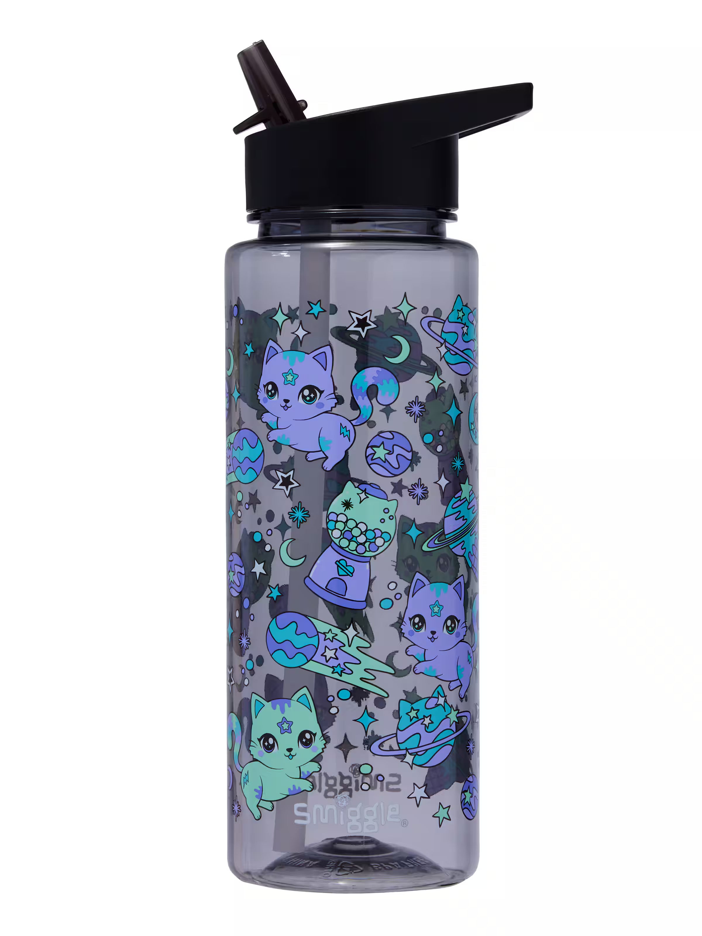 Smiggle - Rush Pipetli 740ML BPA İçermeyen Suluk - Dinossi