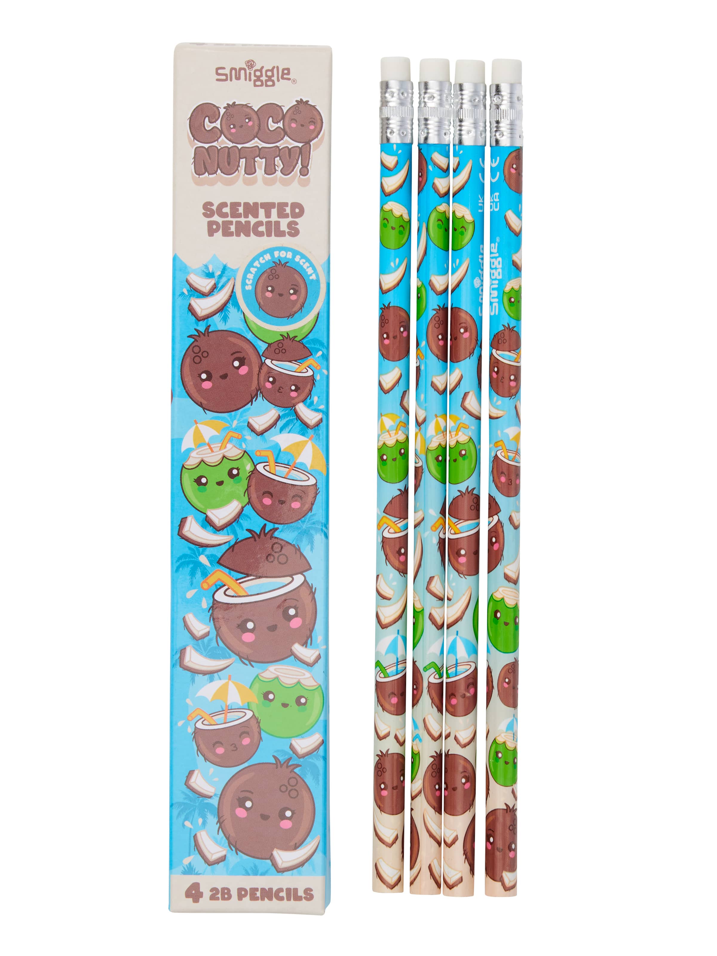 Smiggle - Набор из 4 ароматизированных карандашей