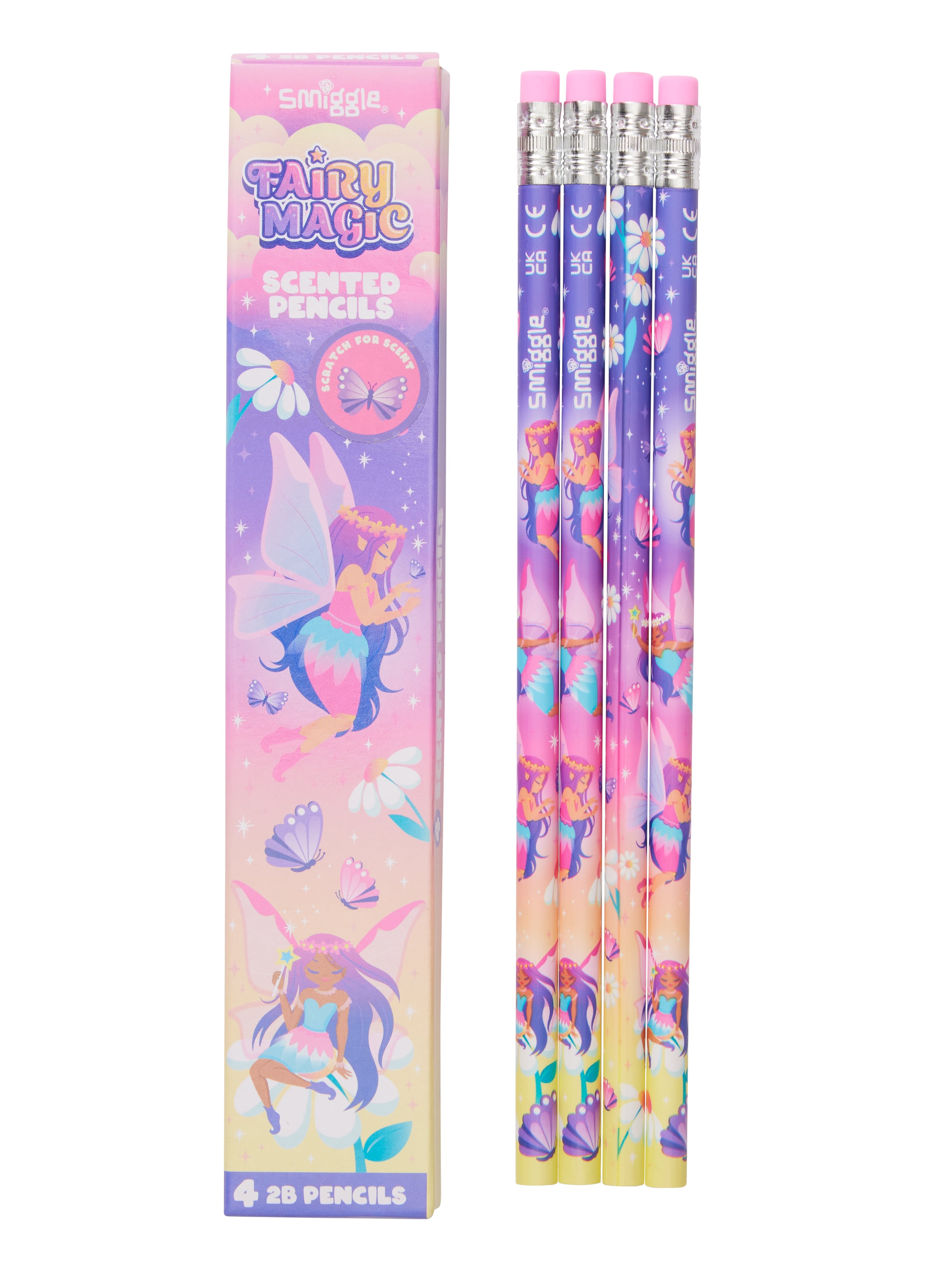 Smiggle - Набор ароматизированных карандашей X4