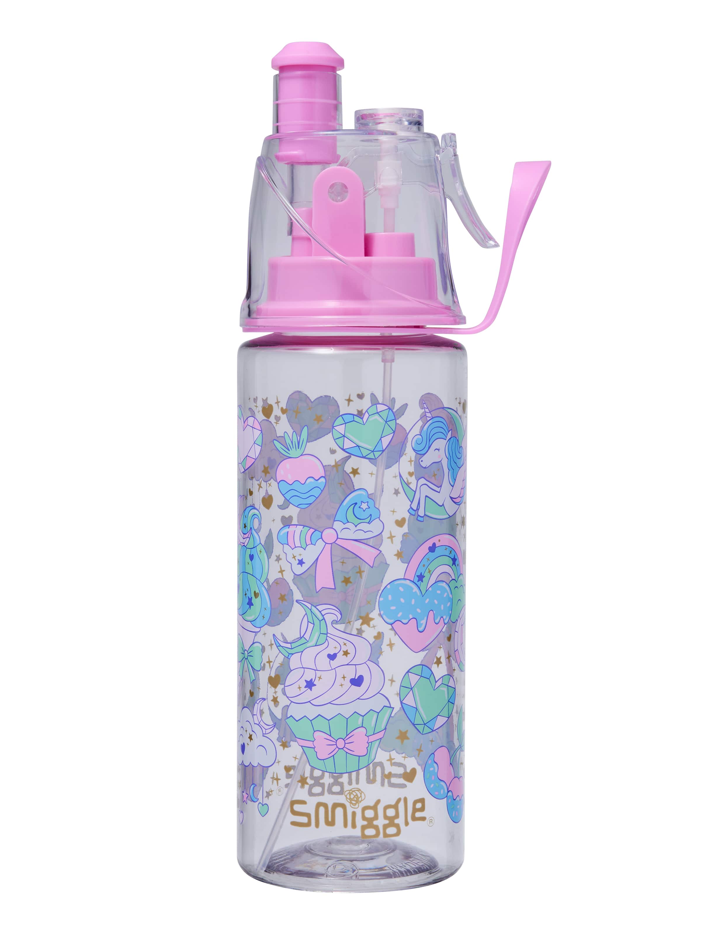 Smiggle - Радужная бутылка для воды с распылителем 560ML без BPA