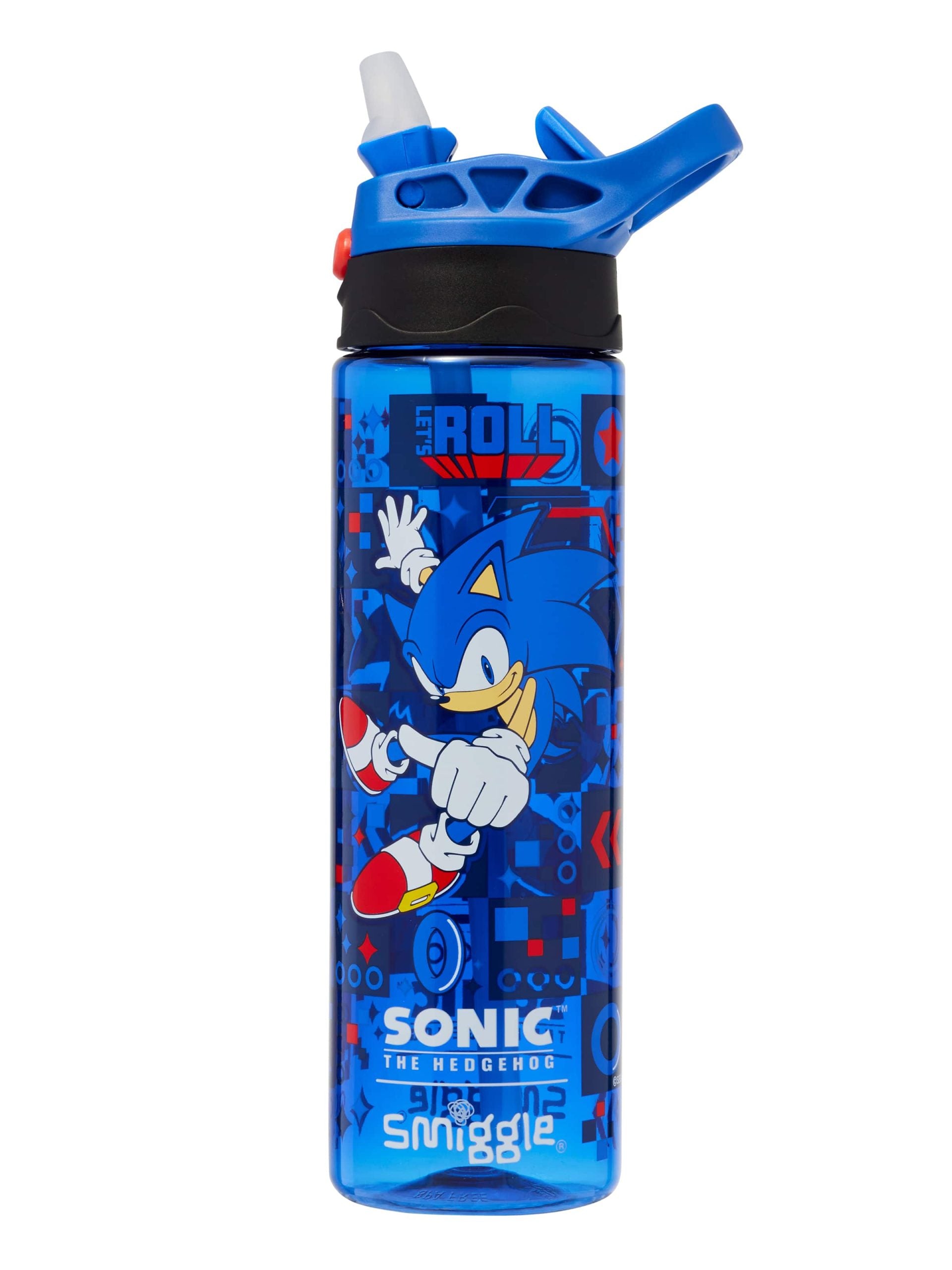 Smiggle - Sonic 650ML Автоматическая бутылка с трубочкой без BPA