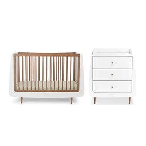 SnuzKot 2 Piece Nursery Furniture Set - The Natural Edit - Walnut-Nursery Sets-Walnut-No Mattress | Natural Baby Shower