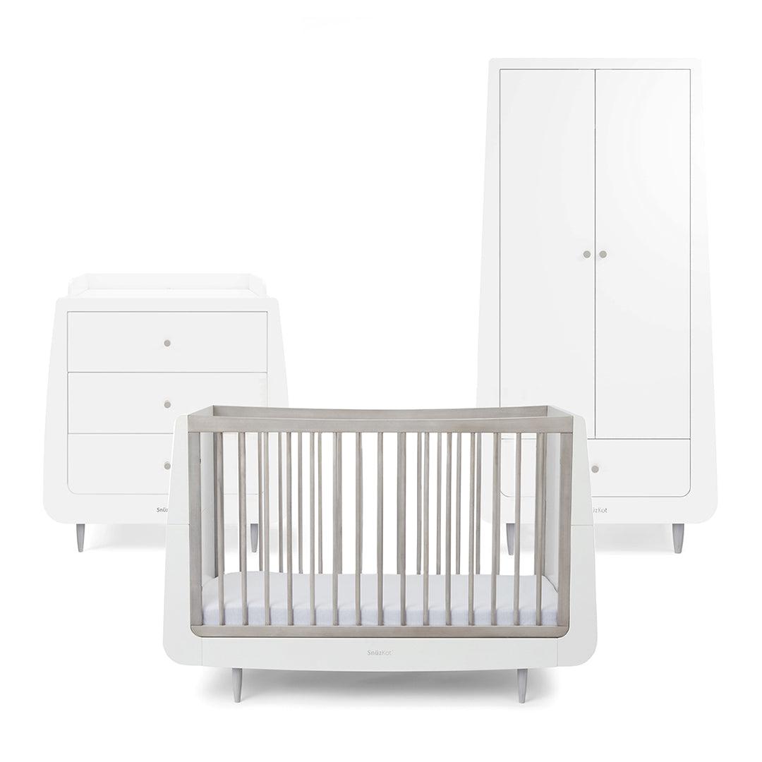 SnuzKot 3 Piece Nursery Furniture Set - The Natural Edit - Silver Birch-Nursery Sets-Silver Birch-No Mattress | Natural Baby Shower