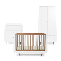 SnuzKot 3 Piece Nursery Furniture Set - The Natural Edit - Walnut-Nursery Sets-Walnut-No Mattress | Natural Baby Shower