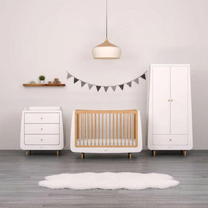 SnuzKot Skandi 3 Piece Nursery Furniture Set - Natural-Nursery Sets-Natural-No Mattress | Natural Baby Shower