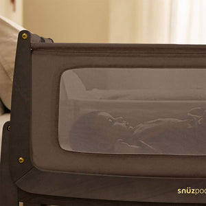 SnuzPod 5 Bedside Crib - Chocolate-Bedside Cribs-Chocolate-Crib | Natural Baby Shower