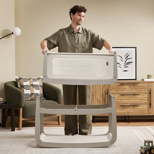 SnuzPod 5 Bedside Crib - Pebble-Bedside Cribs-Pebble-Crib | Natural Baby Shower