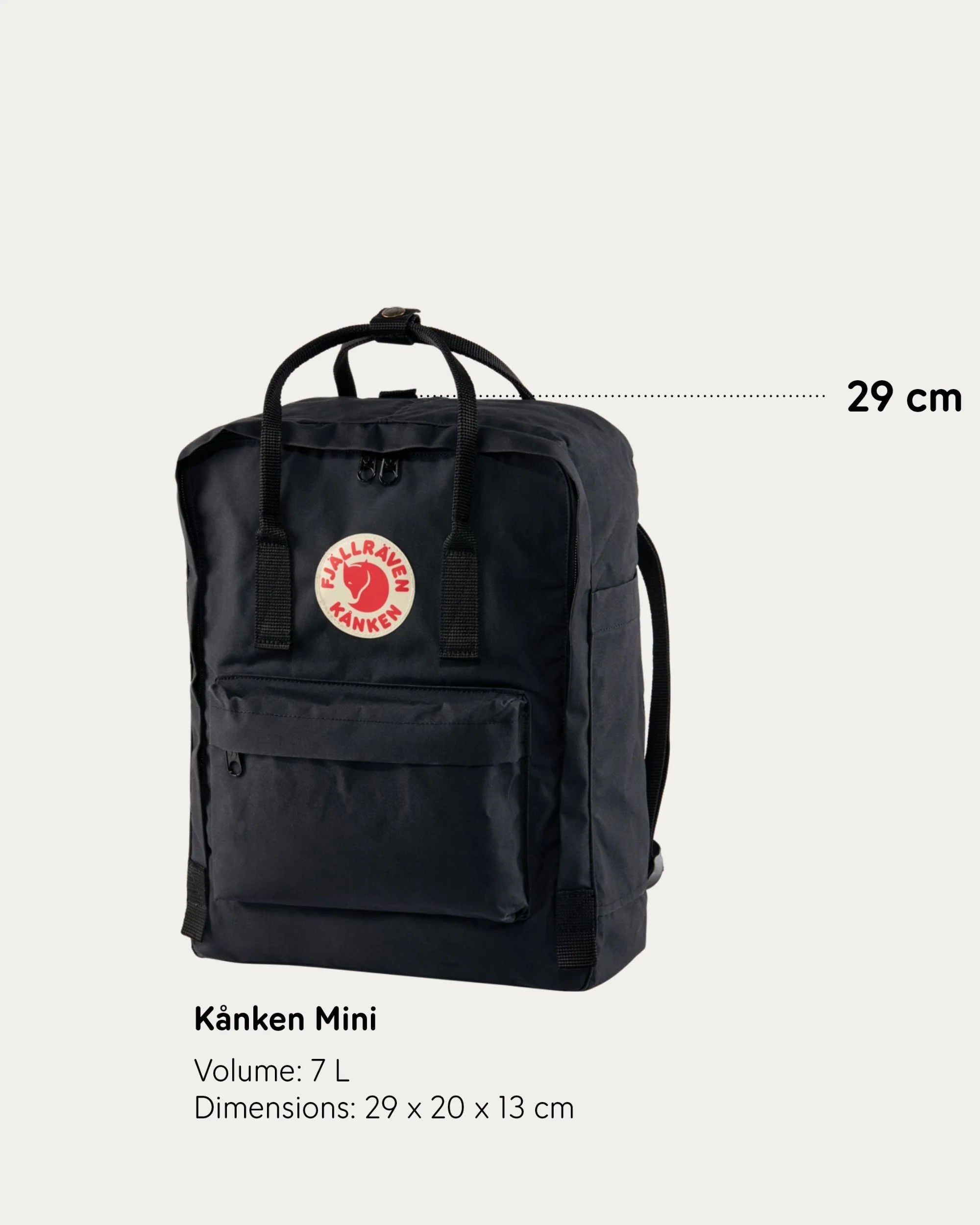 Рюкзак Fjällräven Kånken - Радужный Мини Унисекс Черный
