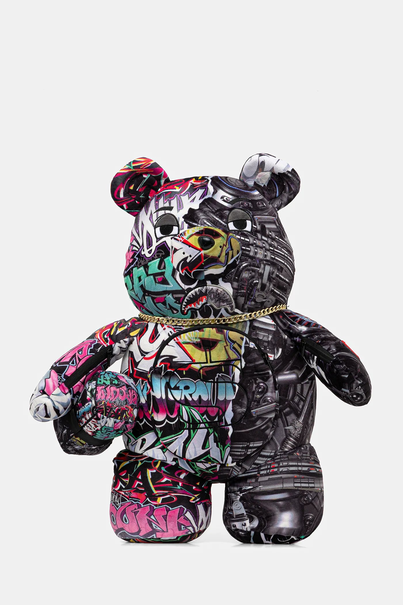 Sprayground - Разделенный Кибершарк Медвежонок Para Рюкзак Teddy