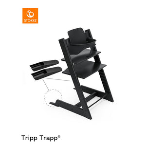 Stokke Tripp Trapp Highchair Newborn + Baby Set Bundle - Black - 2024-Highchairs-Black- | Natural Baby Shower