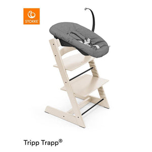 Stokke Tripp Trapp Highchair + Newborn Set-Highchairs-Vanilla White-Anthracite | Natural Baby Shower