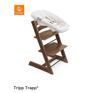 Stokke Tripp Trapp Highchair + Newborn Set-Highchairs-Warm Brown-Vanilla White | Natural Baby Shower