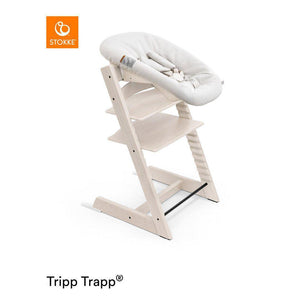 Stokke Tripp Trapp Highchair + Newborn Set-Highchairs-Whitewash-Vanilla White | Natural Baby Shower