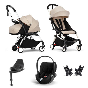 Stokke YOYO3 Newborn to Toddler Cloud T Travel System-Strollers-Bonpoint Beige-White | Natural Baby Shower