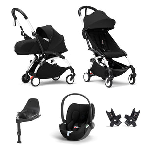 Stokke YOYO3 Newborn to Toddler Cloud T Travel System-Strollers-Black-White | Natural Baby Shower