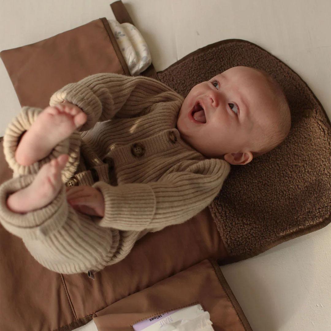Studio Noos Brown Teddy Changing Mat Plus - Brown-Changing Mats-Brown-70 x 37cm | Natural Baby Shower