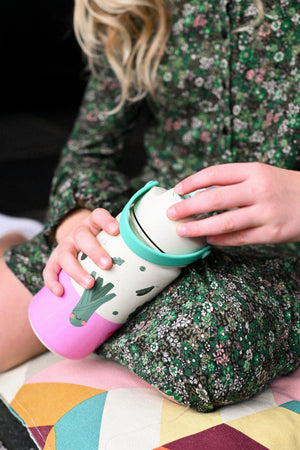 The Cotton Cloud - Meowful Cats 420ML Paslanmaz Çelik Gizli Pipetli Matara