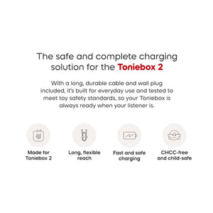 Tonies USB-C Toniebox 2 Charger-Audio Player Accessories- | Natural Baby Shower