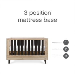 Tutti Bambini Como 3 Piece Room Set - Distressed Oak/Slate Grey-Nursery Sets-Distressed Oak/Slate Grey-No Mattress | Natural Baby Shower