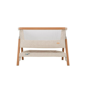 Tutti Bambini CoZee Bedside Crib - Scandinavian Walnut/Ecru-Bedside Cribs-Scandinavian Walnut/Ecru- | Natural Baby Shower