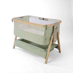 Tutti Bambini Cozee Sense Bedside Crib - Drifted Oak / Eucalyptus-Cribs-Drifted Oak / Eucalyptus- | Natural Baby Shower