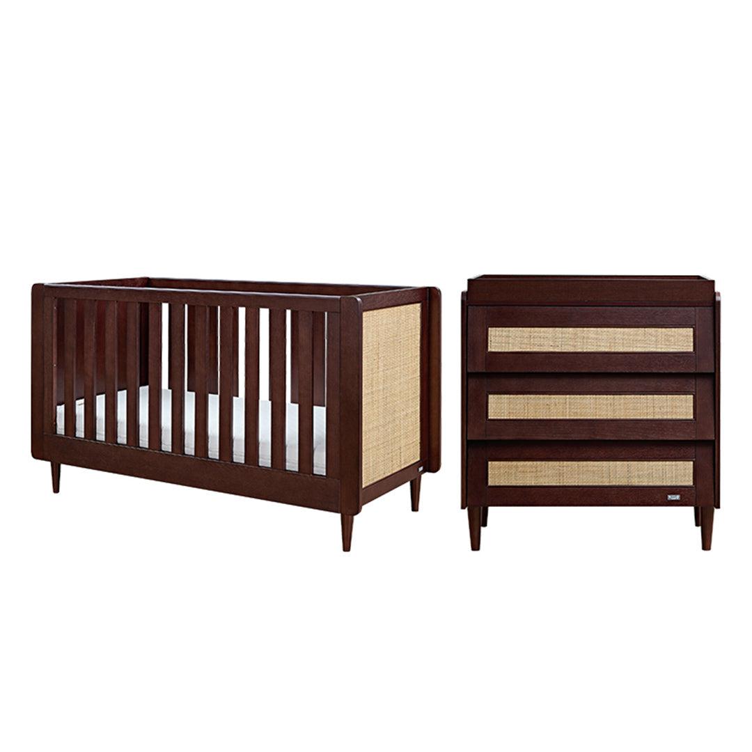 Tutti Bambini Japandi 2 Piece Room Set - Warm Walnut-Nursery Sets-Warm Walnut-No Mattress | Natural Baby Shower