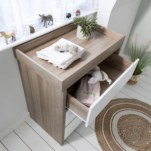 Tutti Bambini Modena Changing Unit - White/Oak-Changing Units-White/Oak- | Natural Baby Shower