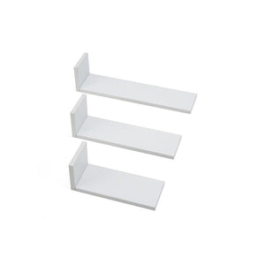 Tutti Bambini Rio Set of Three L-Shaped Wall Shelves - White-Shelves-White- | Natural Baby Shower