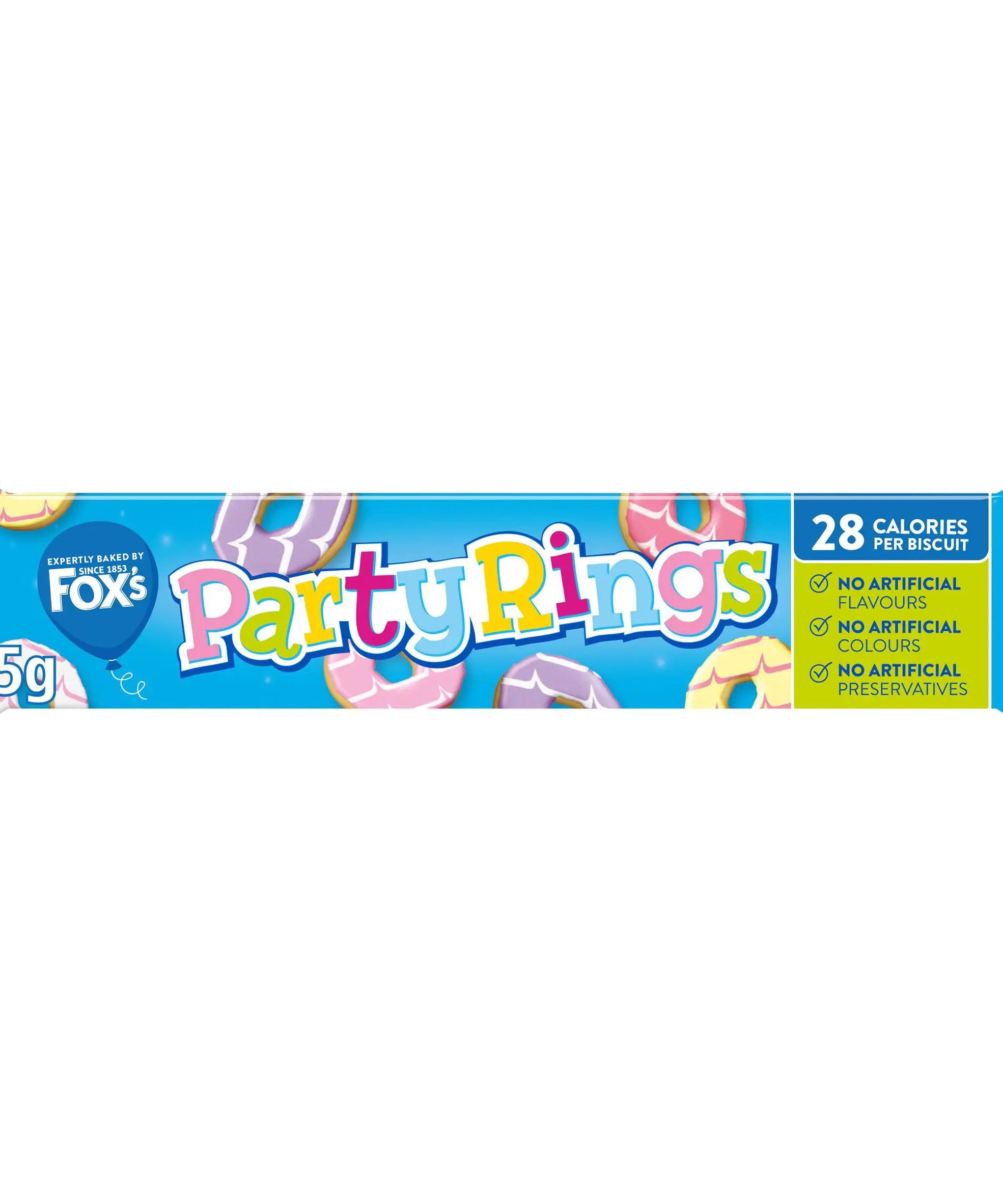 Foxs - Party Rings Bisküvi 125G-Dinossi