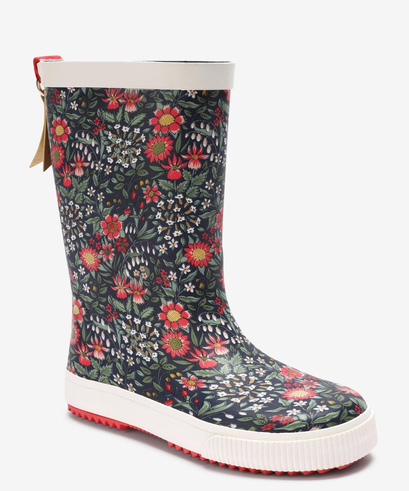 KidyLove - Çiçek Desenli Yumuşak Tabanlı Kadın Yağmur Çizmesi - 37-Dinossi