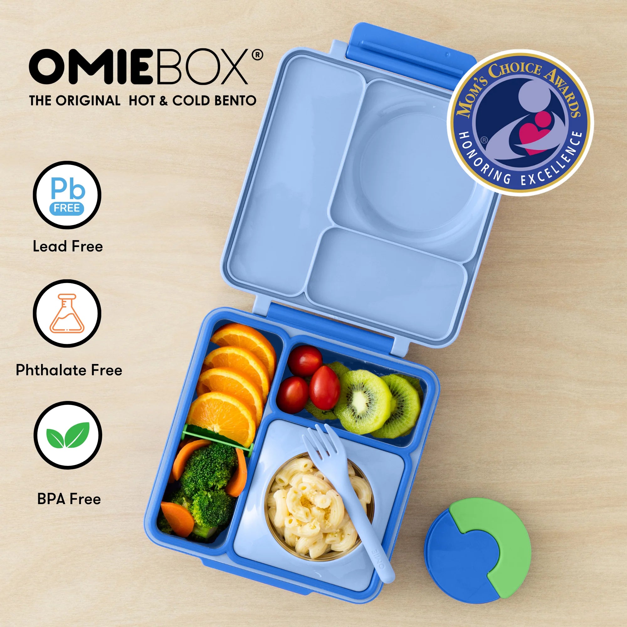 Omiebox - Теплоизоляционный ланчбокс цвета морской волны Bento