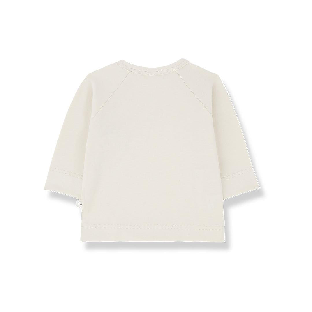 1+ In The Family Elodie Long Sleeve Newborn Shirt - Ecru-Tops-Ecru-3m | Natural Baby Shower