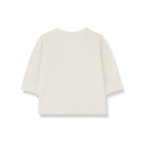1+ In The Family Elodie Long Sleeve Newborn Shirt - Ecru-Tops-Ecru-3m | Natural Baby Shower