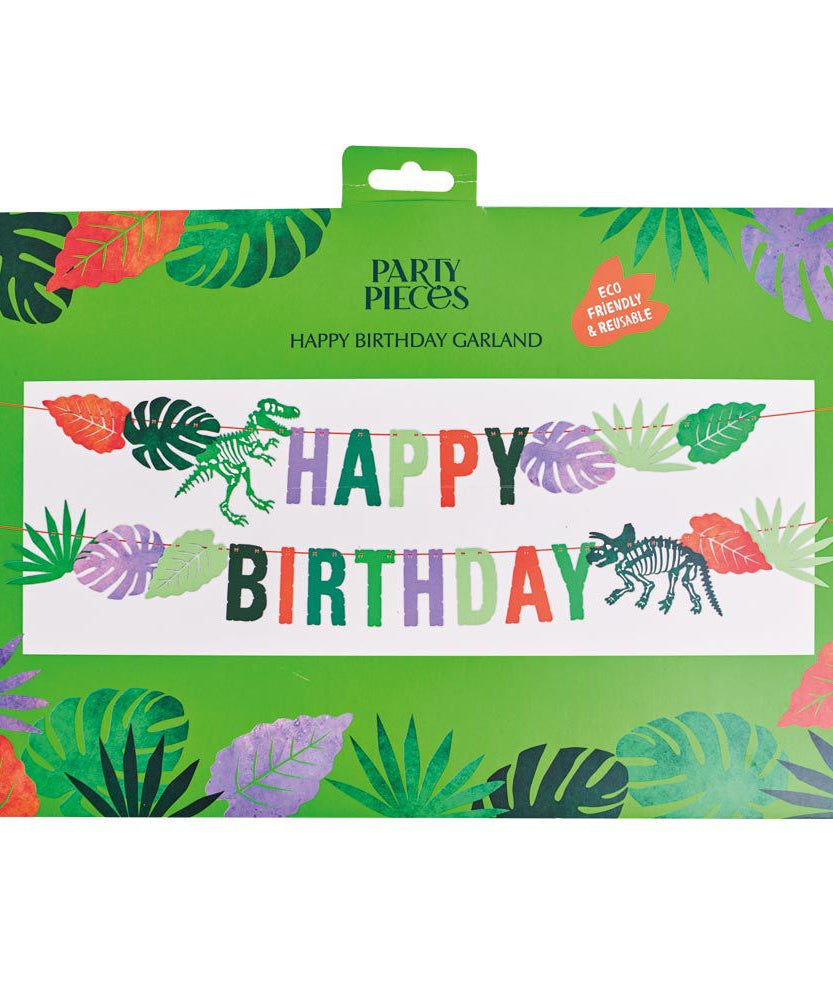 Party Pieces - Kaşif Dino Parti Happy Birthday Asma Süsü-Dinossi